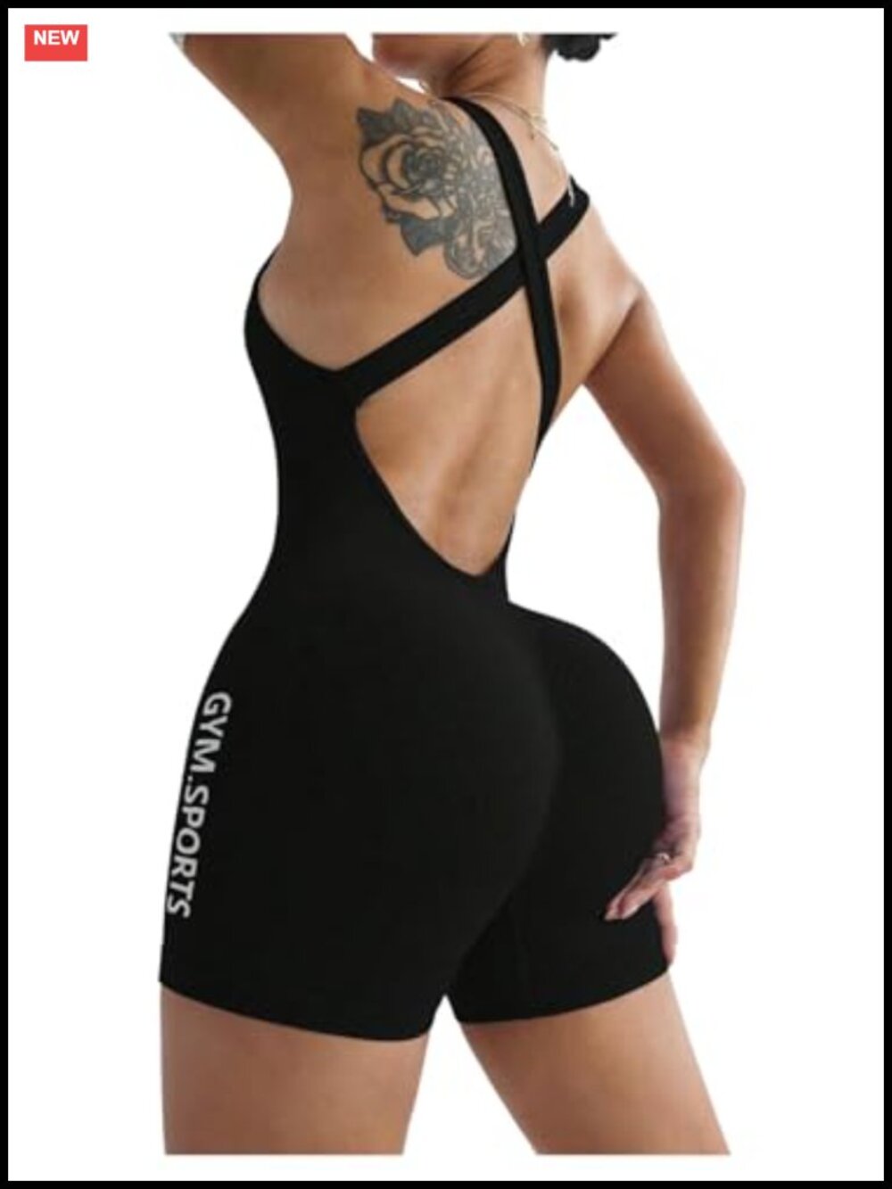 Ribbed Tummy Control Backless Jumpsuit Sleeveless Romper